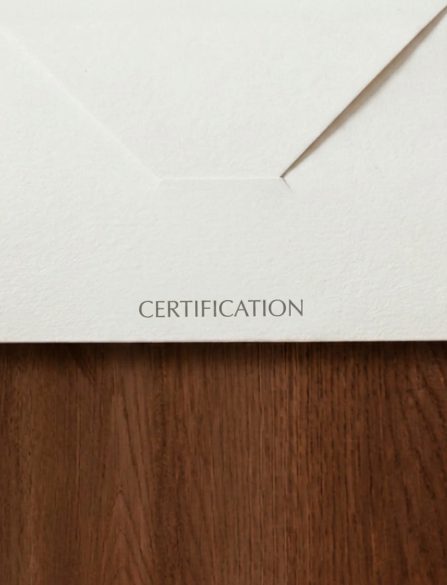 Black Film warranty certificate